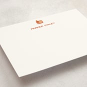 "Negroni (add-on)" - Personalized Stationery Cards in Tangerine by Baumbirdy - Detail