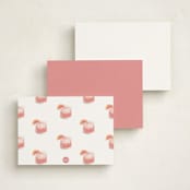 "Paloma (add-on)" - Personalized Stationery Cards in Grapefruit by Baumbirdy - Back of Card Options