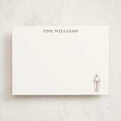 "Cocktail Shaker (add-on)" - Personalized Stationery Cards in Coal by Baumbirdy - Front