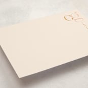 "Mod Monogram" - Personalized Stationery Cards in Marmelade by Susan Zinader - Detail