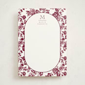 "Toile" - Personalized Stationery Cards in Mulberry by Jenna Holcomb - Front