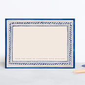 "Vintage Border" - Personalized Stationery Cards in Powder by Teju Reval - Front
