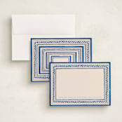 "Vintage Border" - Personalized Stationery Cards in Powder by Teju Reval - Assembled