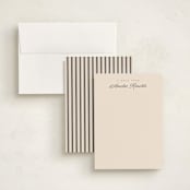 "Minimal Elegance" - Personalized Stationery Cards in Cream by Pixel and Hank - Assembled