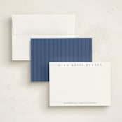 "Letterhead" - Personalized Stationery Cards in Cobalt by Stacey Meacham - Assembled