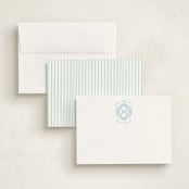 "Stamped" - Personalized Stationery Cards in Periwinkle by Jenna Holcomb - Assembled