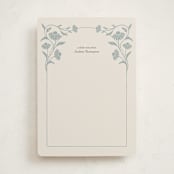 "Daisy Trail" - Personalized Stationery Cards in Powder by Sophie Jane Owens - Front