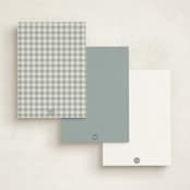 "Daisy Trail" - Personalized Stationery Cards in Powder by Sophie Jane Owens - Back of Card Options