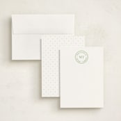 "Initials Seal" - Personalized Stationery Cards in Grass by Amber Podratz - Assembled
