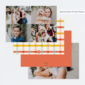 "Edge" - Personalized Stationery Cards in Coral by Ellen Schlegelmilch - Back of Card Options