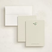 "friendliest flower" - Personalized Stationery Cards in Mint by Elizabeth Bishop - Assembled
