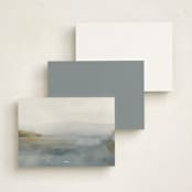 "Brittanica" - Personalized Stationery Cards in Mist by Robert and Stella - Back of Card Options