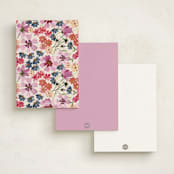 "Wildflowers" - Personalized Stationery Cards in Peony by Alethea and Ruth - Back of Card Options