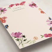 "Wildflowers" - Personalized Stationery Cards in Peony by Alethea and Ruth - Detail