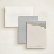 "Mountain View" - Personalized Stationery Cards in Stone by Erin German - Assembled
