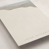 "Mountain View" - Personalized Stationery Cards in Stone by Erin German - Detail