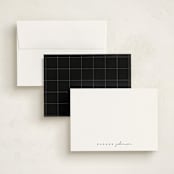 "modern classic" - Personalized Stationery Cards in Ink by Brianne Larsen - Assembled