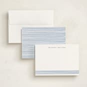 "Lined elegance" - Personalized Stationery Cards in Ocean by Creo Study - Assembled