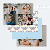 "Butterfly Notecard" - Personalized Stationery Cards in Periwinkle by IGGI - Back of Card Options