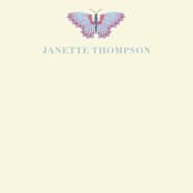"Butterfly Notecard" - Personalized Stationery Cards in Periwinkle by IGGI - Detail