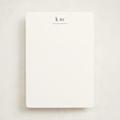 "Minimal Monogram" - Personalized Stationery Cards in Lake by Stacey Meacham - Front