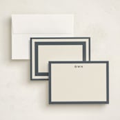 "Tailor" - Personalized Stationery Cards in Slate by Megan Davis - Assembled