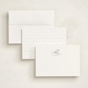 "simple monogram" - Personalized Stationery Cards in Porcelain by Lori Wemple - Assembled
