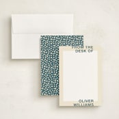 "Boldish" - Personalized Stationery Cards in Ocean by Owl and Toad - Assembled
