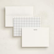 "Ascot" - Personalized Stationery Cards in Cadet Blue by Megan Davis - Assembled