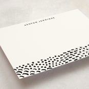 "Handdrawn Pattern" - Personalized Stationery Cards in Ebony by Hooray Creative - Detail