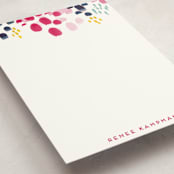 "Abstract Floral" - Personalized Stationery Cards in Wild Strawberry by Holly Whitcomb - Detail