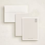 "Cornered" - Personalized Stationery Cards in Cinders by Sara Hicks Malone - Assembled