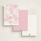 "Offshore" - Personalized Stationery Cards in Coral by Creo Study - Back of Card Options