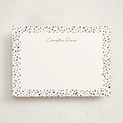 "Just a little wild" - Personalized Stationery Cards in Snow Leopard by Lea Delaveris - Front