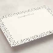 "Just a little wild" - Personalized Stationery Cards in Snow Leopard by Lea Delaveris - Detail