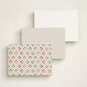 "Pom Poms" - Personalized Stationery Cards in Sugar Cookie by Joanna Griffin - Back of Card Options