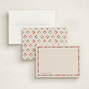 "Pom Poms" - Personalized Stationery Cards in Sugar Cookie by Joanna Griffin - Assembled