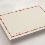 "Pom Poms" - Personalized Stationery Cards in Sugar Cookie by Joanna Griffin - Detail
