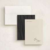 "Signed" - Personalized Stationery Cards in Champagne by JoAnn Jinks - Assembled