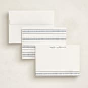 "Lineas" - Personalized Stationery Cards in Denim by Tamara Hilje - Assembled