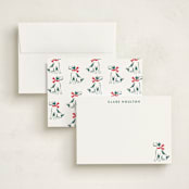 "Pawfect" - Personalized Stationery Cards in Evergreen by Megan Davis - Assembled