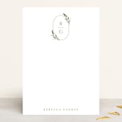 "Soft Sprigs" - Personalized Stationery Cards in Champagne by Jennifer Postorino - Front