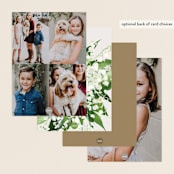 "Soft Sprigs" - Personalized Stationery Cards in Champagne by Jennifer Postorino - Back of Card Options