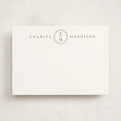 "From The Top" - Personalized Stationery Cards in Coffee by Ashlee Townsend - Front