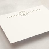 "From The Top" - Personalized Stationery Cards in Coffee by Ashlee Townsend - Detail