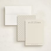 "Masculine Note" - Personalized Stationery Cards in Ivory by Jessica Corliss - Assembled