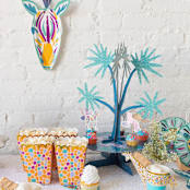 "Safari Cupcake Stand" - Party Table Decor in blue by MA FÊTE