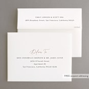 "Simple Classic" - Bridal Shower Thank You Cards in Champagne by Summer Winkelman - FREE Recipient Addressing