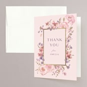 "Sweet Dreams" - Bridal Shower Thank You Cards in Blush by Teju Reval - Front