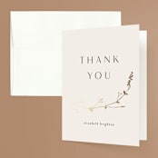 "Vine Wrap" - Bridal Shower Thank You Cards in Eggshell by Amy Kross - Front